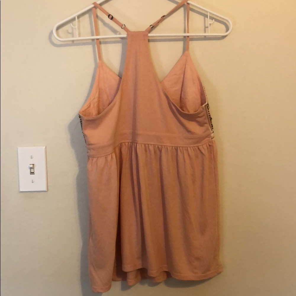 Light Pink/Peach Racerback Tank Top - Picture 2 of 5